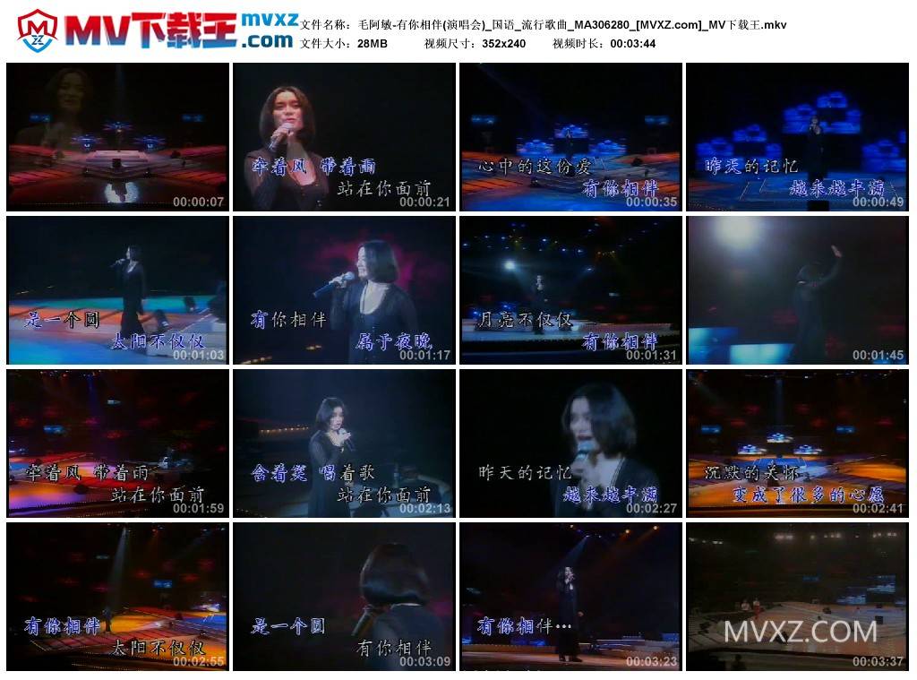 毛阿敏-有你相伴(演唱会)_国语_流行歌曲_MA306280